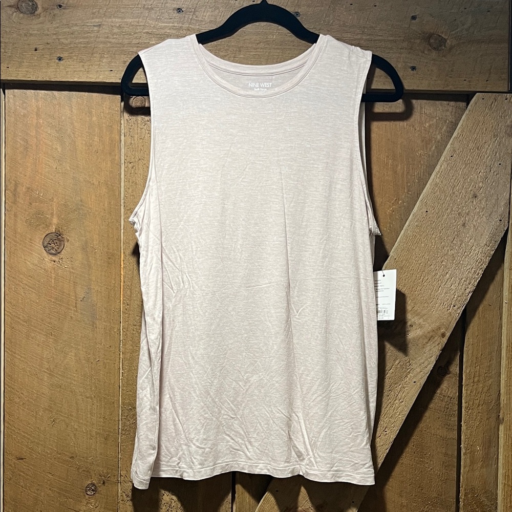 Nine West Soft Beige Muscle Tee